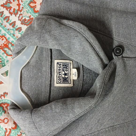 Converse Unisex Grey Pullover Sweater, Size S - Picture 6 of 10